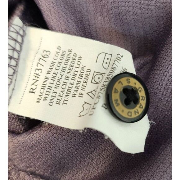 Men's Grand Slam Collared Golf Shirt in Purple Size XXL - Picture 3 of 7